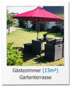 Gästezimmer (13m²)Gartenterrasse